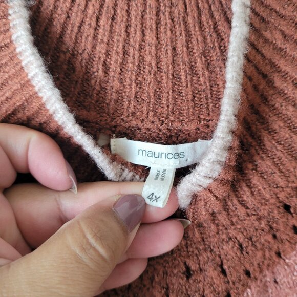 Maurices Plus Size Ombre Mock Neck Pullover Sweater - Picture 7 of 8